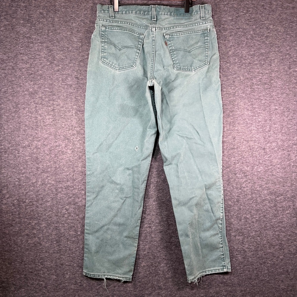 Vintage Levi Strauss Signature 545 Jeans Mens 35x31 Teal Green Loose Fit